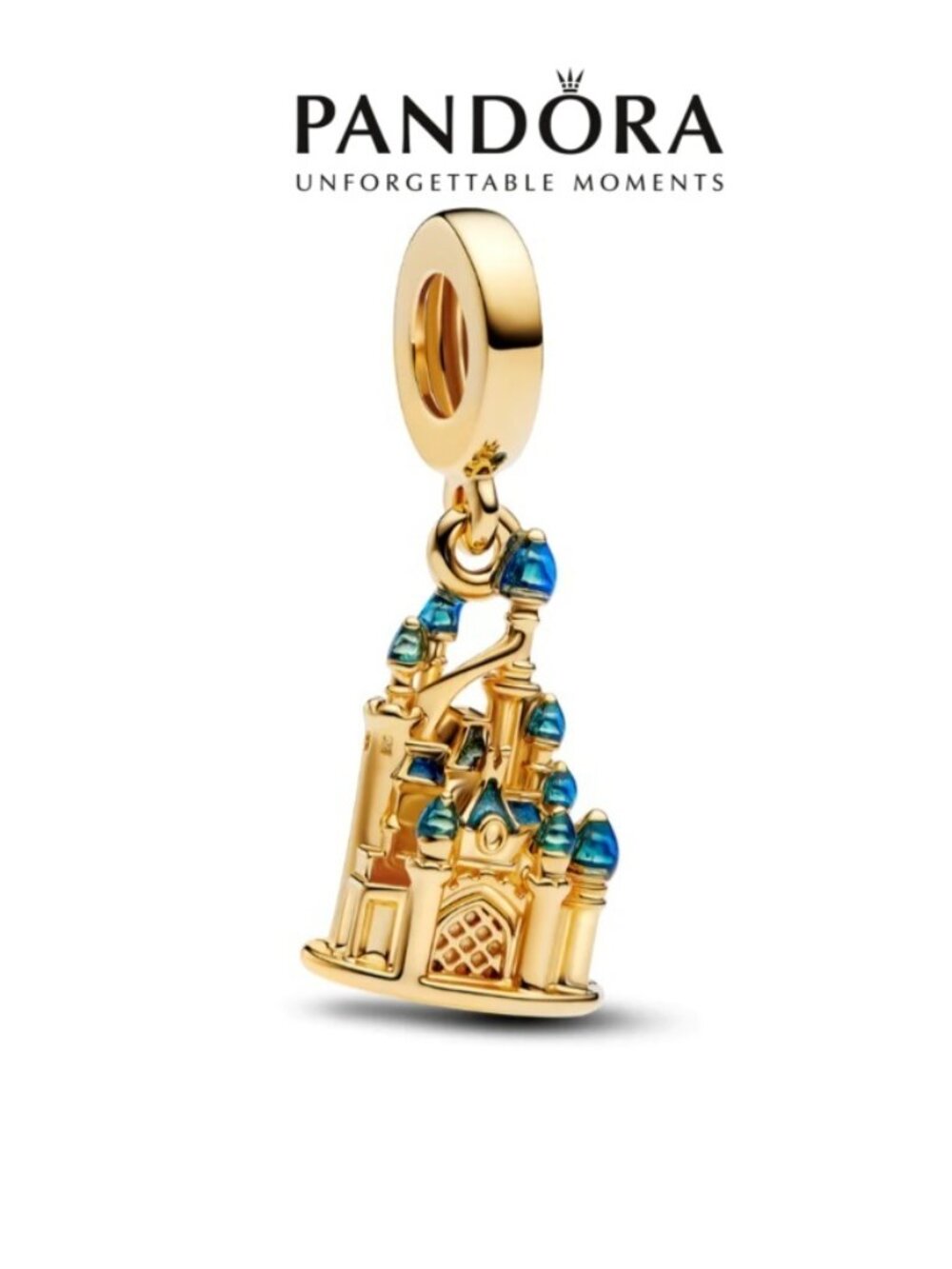 Pandora Disney Gold Castle Dangle Charm